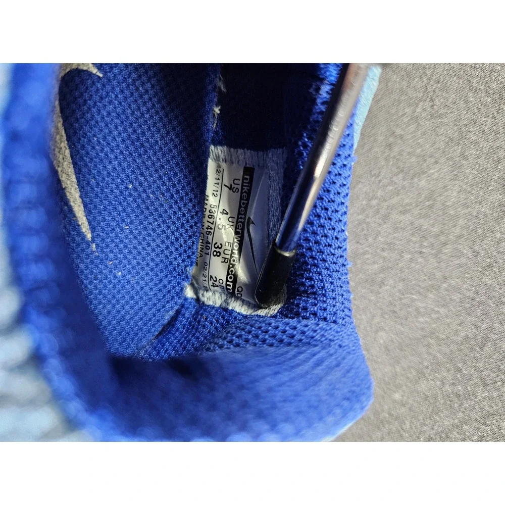 Nike Free Run 2 Blue Grey Running Shoes Womens 7 Low Top Sneakers (sku 133)